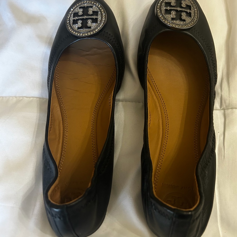 Tory Burch Black Ballet Flats